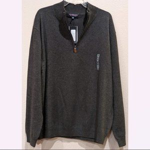 NWT - Roundtree & Yorke Half-Zip Heather Gray Sweater (Size: XL)